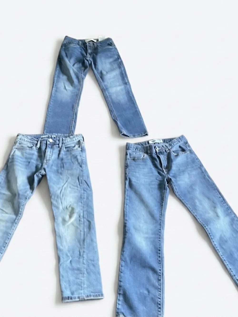 Old Navy and Levi’s Light Blue Kids Jeans Trio
